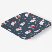 Whimsical Christmas Polar Bears ID850 Pappteller (Gewinkelt)
