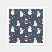 Whimsical Christmas Polar Bears ID850 Serviette (Vorderseite)