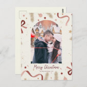 Whimsical Christmas Postcard – Customizable Holida Postkarte (Vorne/Hinten)