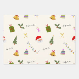 Whimsical Christmas Seamless Pattern  Geschenkpapier Set