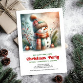 Whimsical Christmas snowman invitation editable  Einladung