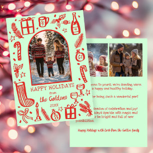 Whimsical Christmas Süße benutzerdefinierte Arch Feiertagskarte