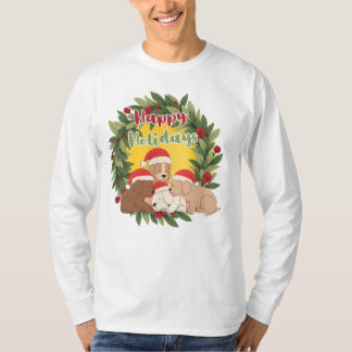 Whimsical Christmas Sweater | Puppies T-Shirt
