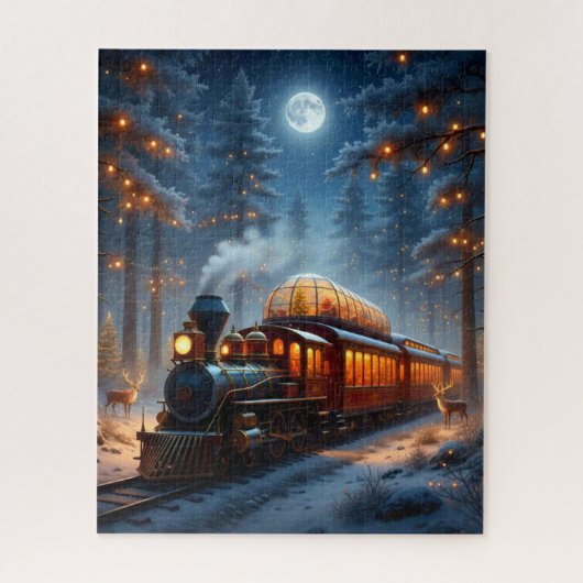 Whimsical Christmas Train Puzzle (Vertikal)