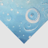 Whimsical Christmas Tree Blue Decoupage Seidenpapier (Detail)