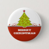 Whimsical Christmas Tree Button (Vorderseite)