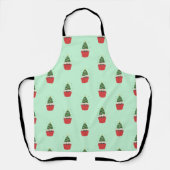 Whimsical Christmas Tree Cupcake Apron Schürze (Vorderseite)