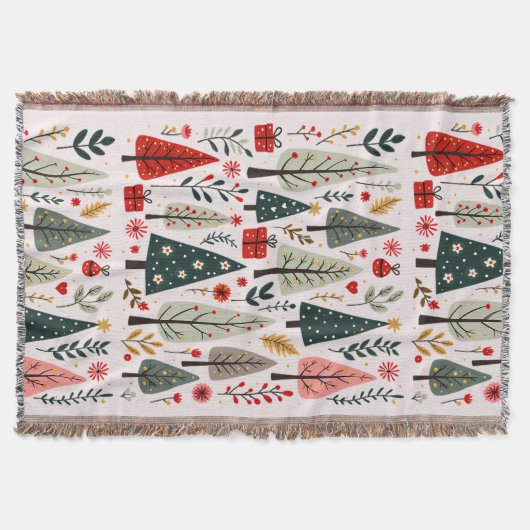 Whimsical Christmas Tree Forest Decke (Vorderseite)