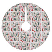 Whimsical Christmas Tree Forest Polyester Weihnachtsbaumdecke (Vorderseite)