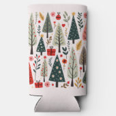 Whimsical Christmas Tree Forest Selters Dosenkühler (Rückseite)