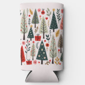 Whimsical Christmas Tree Forest Selters Dosenkühler (Vorderseite)