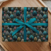 Whimsical Christmas Tree in Blue and Green Gift Geschenkpapier
