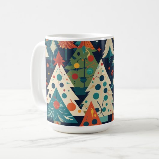 Whimsical Christmas Tree Kaffeetasse (Vorderseite Links)