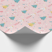 "Whimsical Christmas Tree Pattern" Geschenkpapier (Ecke)