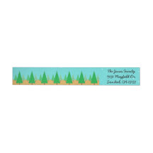 Whimsical Christmas Tree Return Address Labels
