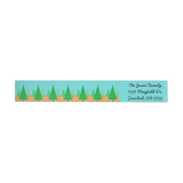 Whimsical Christmas Tree Return Address Labels