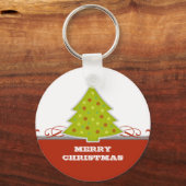 Whimsical Christmas Tree Schlüsselanhänger (Vorderseite)