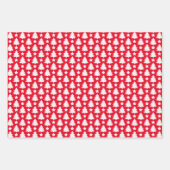 Whimsical Christmas Tree Star Red White Geschenkpapier Set (Vorderseite 2)