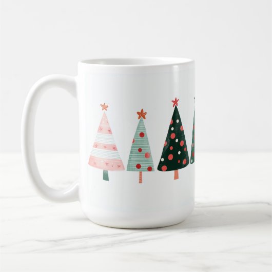 Whimsical Christmas Trees Mug Kaffeetasse (Links)