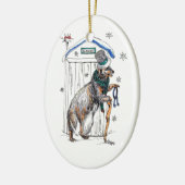 Whimsical Christmas Wildlife Tree Keramikornament (Links)