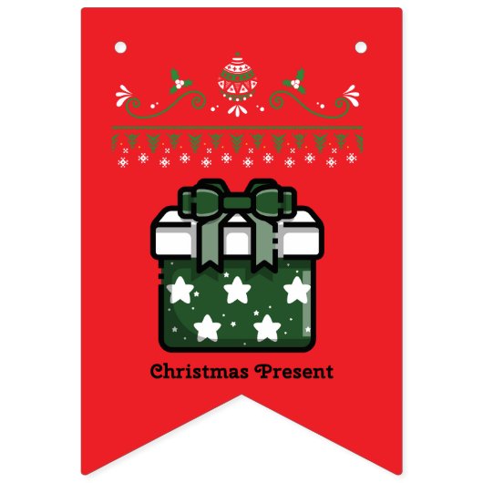 Whimsical Christmas Wonderland bunting banner (Dritte Fahne)