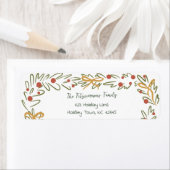 Whimsical Christmas Wreath & Preppy Bows Address (Insitu)