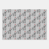 Whimsical Christmas Zebras Geschenkpapier Set (Vorderseite 2)