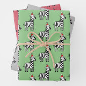 Whimsical Christmas Zebras Geschenkpapier Set (Beispiel)