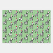 Whimsical Christmas Zebras Geschenkpapier Set (Vorderseite)