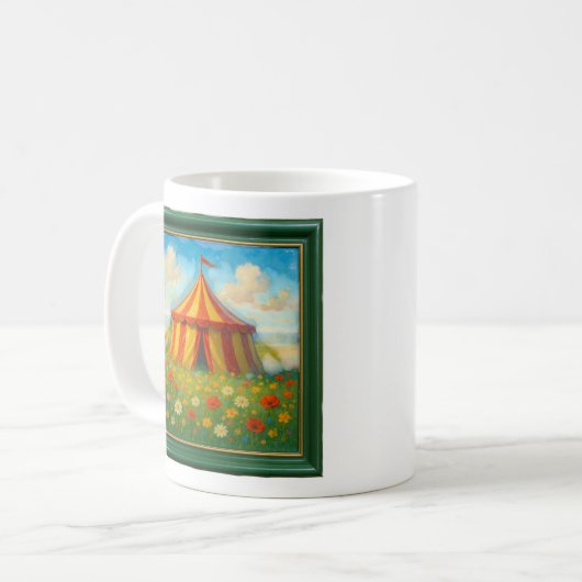 Whimsical Circus Tent Mug Kaffeetasse (Vorderseite Links)