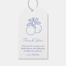 Whimsical Citrus Brautparty Gefältmarken