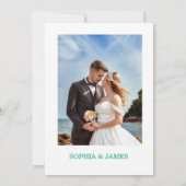 Whimsical Citrus Green & flower Wedding  Einladung (Rückseite)