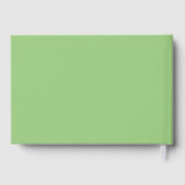 Whimsical Citrus Green Wavy Border Wedding Gästebuch (Rückseite)