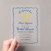 Whimsical Citrus Main Squeeze Funky Brautparty Acryleinladungen (Insitu (Handheld))