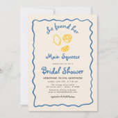 Whimsical Citrus Main Squeeze Funky Brautparty Einladung (Vorderseite)