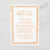 Whimsical Citrus Orange Wedding Details Begleitkarte (Vorderseite)