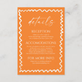 Whimsical Citrus Orange Wedding Details Begleitkarte (Vorderseite)