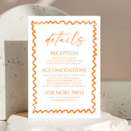 Whimsical Citrus Orange Wedding Details Begleitkarte