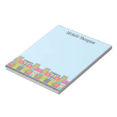 Whimsical City Scene Real Anwesen Agent Notepad Notizblock (Rotiert)