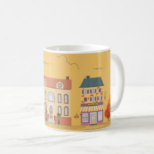 Whimsical City Street Tasse Bäckerei & Boutique Sz