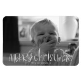 Whimsical Classic Frohe Weihnachten Magnet (Horizontal)