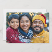 Whimsical Classic Poinsettia Weihnachten Foto (Vorderseite)