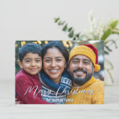 Whimsical Classic Poinsettia Weihnachten Foto (Stehend Vorderseite)