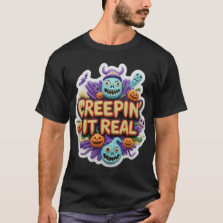 Whimsical clay Halloween illustration with spooky T-Shirt