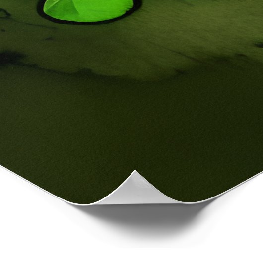 Whimsical Clovers Happy Birthday Poster (Ecke)