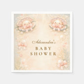 Whimsical Coastal Pearl Baby Shower Serviette (Vorderseite)