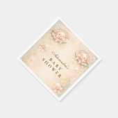 Whimsical Coastal Pearl Baby Shower Serviette (Ecke)