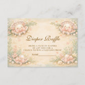 Whimsical Coastal Pearl Diapper Raffle Begleitkarte (Vorderseite)