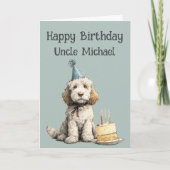 Whimsical Cockapoo Dog Birthday Card Karte (Vorderseite)