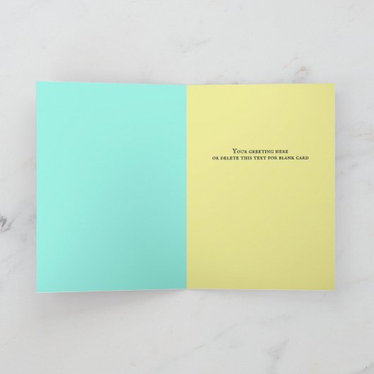 Whimsical Cockatiel Vibranel Spring Blume Collage Karte (Innenseite)